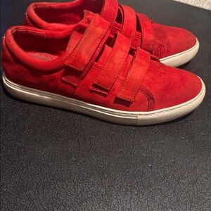 Kenneth Cole Red Suede velcro shoes